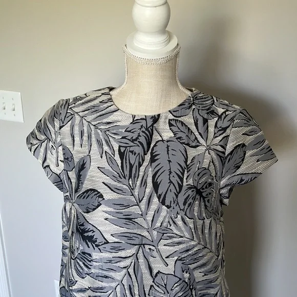 J. McLaughlin Francine indigo leaflet dress - Picture 2 of 7